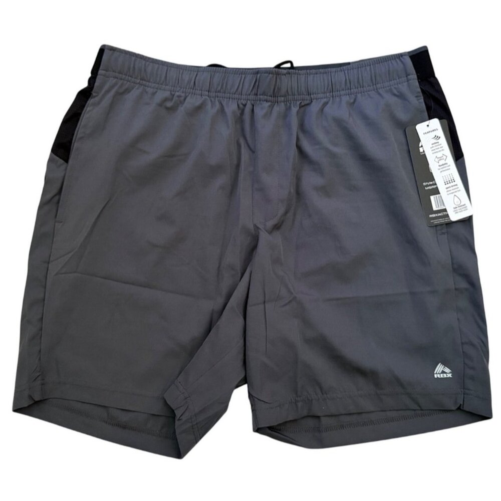 RBX NWT Mens Large Training Shorts 7" Inseam Lightweight Moisture-Wicking Quick-